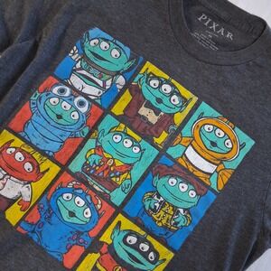 Disney Pixar Alien Toy Story Graphic T Shirt M Womens Medium Charcoal Gray